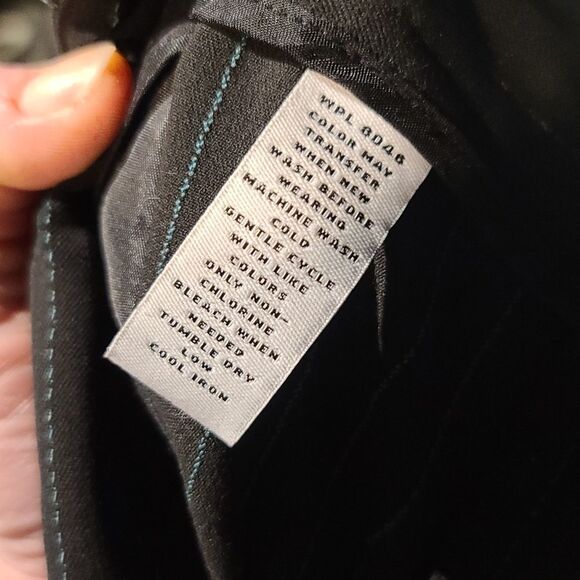 Black pants suit with blue stripes - Picture 12 of 14